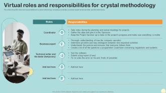 Virtual Roles And Responsibilities For Crystal Methodology Crystal Agile Framework
