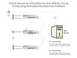 Virtual Server To Virtual Server Anti Affinity Cloud Computing Standard Architecture Patterns Ppt Diagram