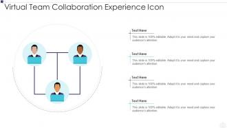 Virtual team collaboration experience icon