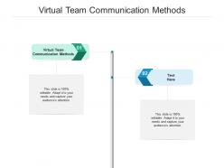 Virtual team communication methods ppt powerpoint presentation ideas samples cpb