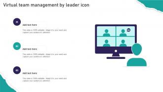 Virtual Team Management By Leader Icon