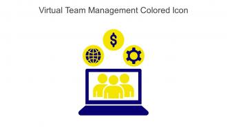 Virtual Team Management Colored Icon In Powerpoint Pptx Png And Editable Eps Format