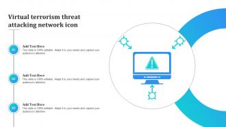 Virtual Terrorism Threat Attacking Network Icon