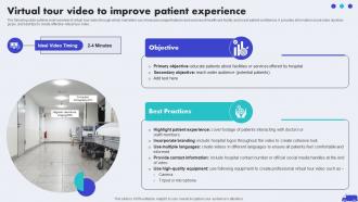 Virtual Tour Video To Improve Patient Experience Hospital Marketing Plan To Improve Patient Strategy SS V