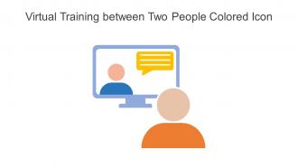 Virtual Training Between Two People Colored Icon Powerpoint Pptx Png And Editable Eps Format