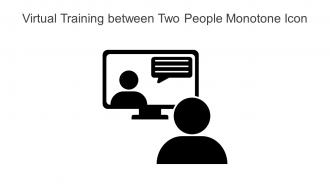 Virtual Training Between Two People Monotone Icon Powerpoint Pptx Png And Editable Eps Format