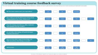 Virtual Training Course Feedback Survey