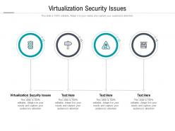 Virtualization security issues ppt powerpoint presentation slides vector cpb
