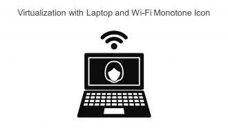 Virtualization With Laptop And Wi Fi Monotone Icon In Powerpoint Pptx Png And Editable Eps Format