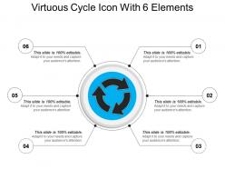 Virtuous cycle icon with 6 elements