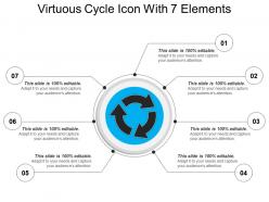 Virtuous cycle icon with 7 elements