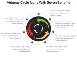 Virtuous cycle icons with seven benefits