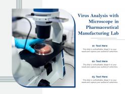 Virus Analysis With Microscope In Pharmaceutical Manufacturing Lab