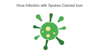 Virus Infection With Spokes Colored Icon In Powerpoint Pptx Png And Editable Eps Format