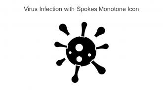 Virus Infection With Spokes Monotone Icon In Powerpoint Pptx Png And Editable Eps Format