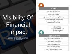 Visibility Of Financial Impact Ppt Example File