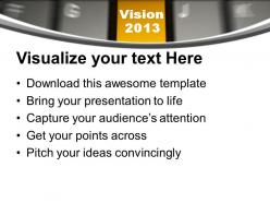 Vision 2013 on keyboard computer powerpoint templates ppt backgrounds for slides 0113