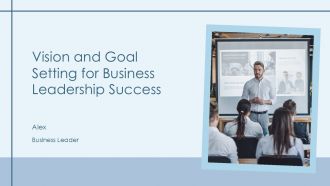 Vision And Goal Setting For Business Leadership Success PPT Mockup AT
