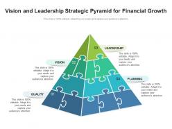 Vision And Leadership Strategic Pyramid For Financial Growth