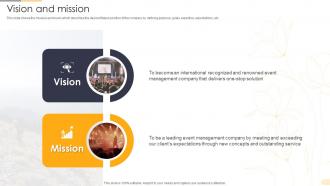 Vision And Mission Corporate Event Management Company Profile