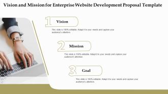 Vision and mission for enterprise website development proposal template