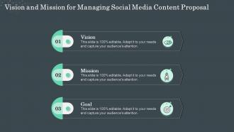 Vision and mission for managing social media content proposal