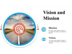 Vision and mission goal ppt powerpoint presentation file infographics