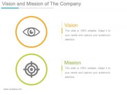 Vision and mission of the company ppt background designs