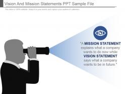 Vision and mission statements ppt sample file
