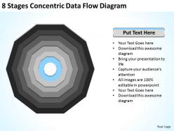 Vision business process diagram 8 stages concentric data flow powerpoint templates