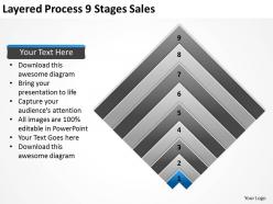 Vision business process diagram 9 stages sales powerpoint templates ppt backgrounds for slides 0522