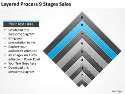 Vision business process diagram 9 stages sales powerpoint templates ppt backgrounds for slides 0522