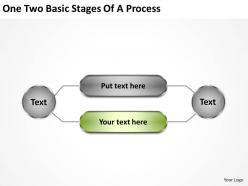 Vision business process diagram two basic stages of powerpoint templates