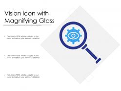 Vision icon with magnifying glass