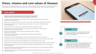 Vision Mission And Core Values Of Amazon Online Retail Business Plan BP SS