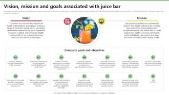 Vision Mission And Goals Associated Nekter Juice And Shakes Bar Business Plan Sample BP SS