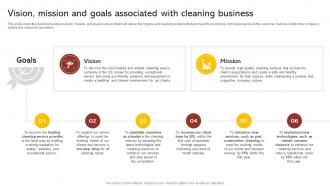 Vision Mission And Goals Associated With Commercial Cleaning Business Plan BP SS