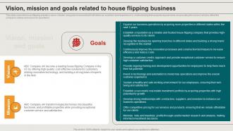 Vision Mission And Goals Related To House Flipping Business House Restoration Business Plan BP SS