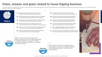 Vision Mission And Goals Related To House Flipping Home Remodeling Business Plan BP SS