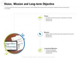 Vision mission and long term objective m3339 ppt powerpoint presentation gallery slides