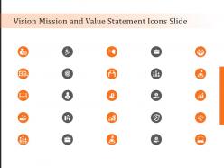 Vision mission and value statement icons slide ppt powerpoint presentation icon graphic tips