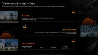 Vision Mission And Values Legal And Law Associates Llp Company Profile