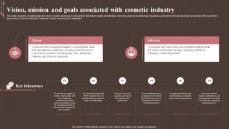 Vision Mission Associated With Cosmetic Industry Personal And Beauty Care Business Plan BP SS