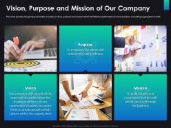 Vision purpose and mission of our company consulting ppt inspiration