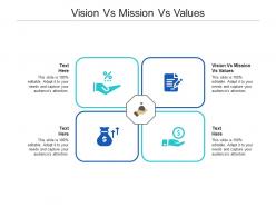 Vision vs mission vs values ppt powerpoint presentation show deck cpb