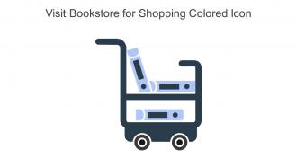 Visit Bookstore For Shopping Colored Icon In Powerpoint Pptx Png And Editable Eps Format