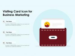 Visiting card icon for business marketing