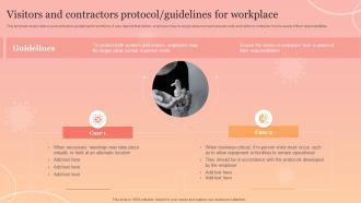Visitors And Contractors Protocol Guidelines For Workplace New Normal Adaption Playbook