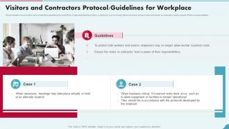 Visitors And Contractors Protocol Guidelines For Workplace Post Pandemic Business Playbook