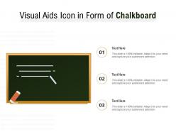 Visual aids icon in form of chalkboard